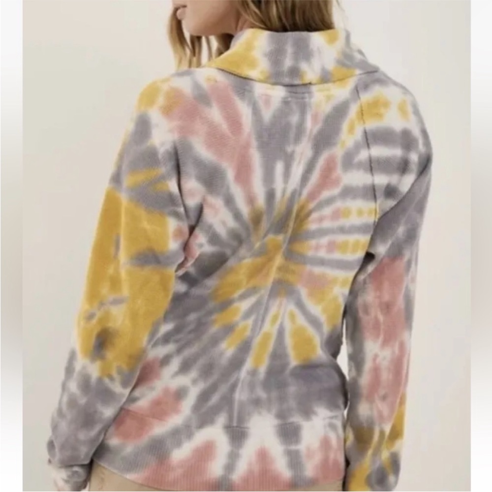 Anthro Pilcro Angie Tie Dye Cowl Neck Thermal Top - Picture 3 of 9
